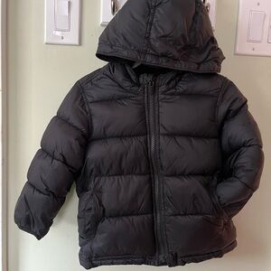 Old Navy Black Puffer Jacket with Hood - Kids